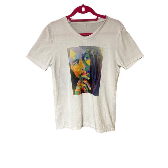 Bob Marley Graphic artsy band tee size M - Picture 1 of 5